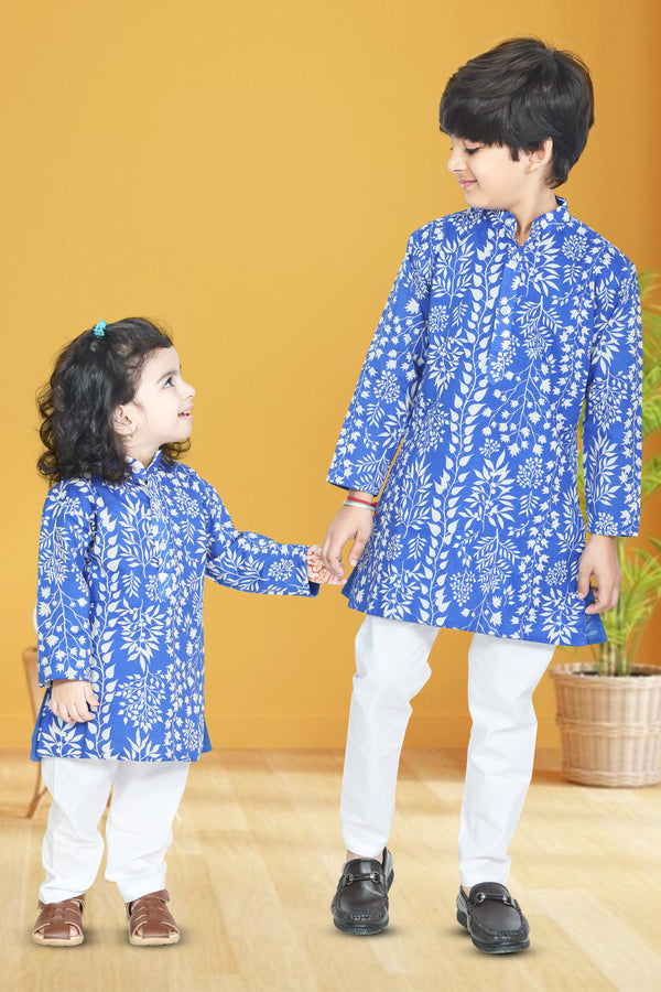 Leaves Print Kurta Pajama