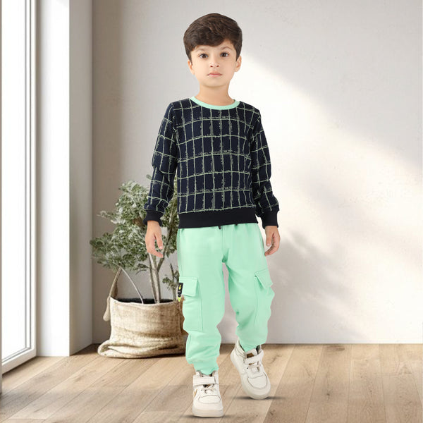 Mint Grid Unisex Set