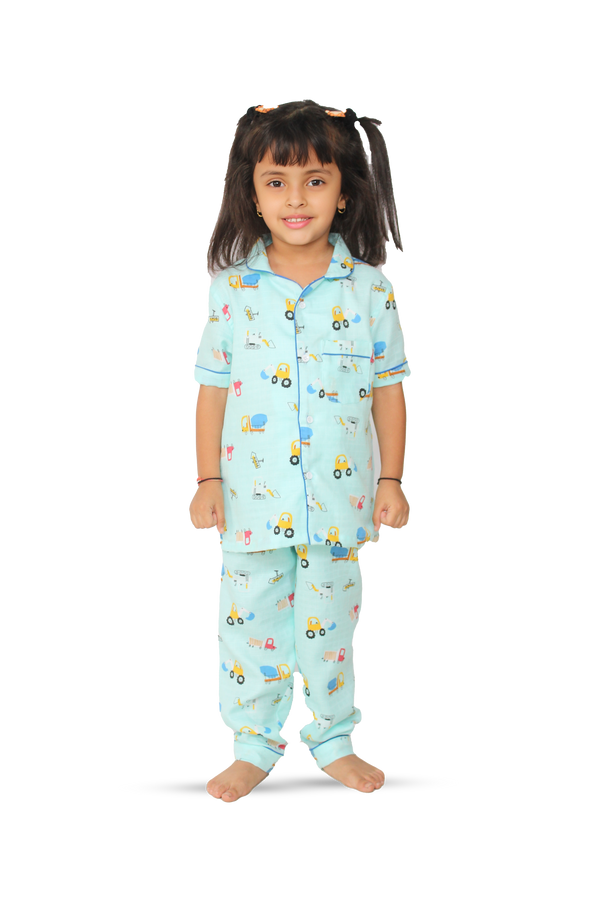 Toy Car Print Nightsuit